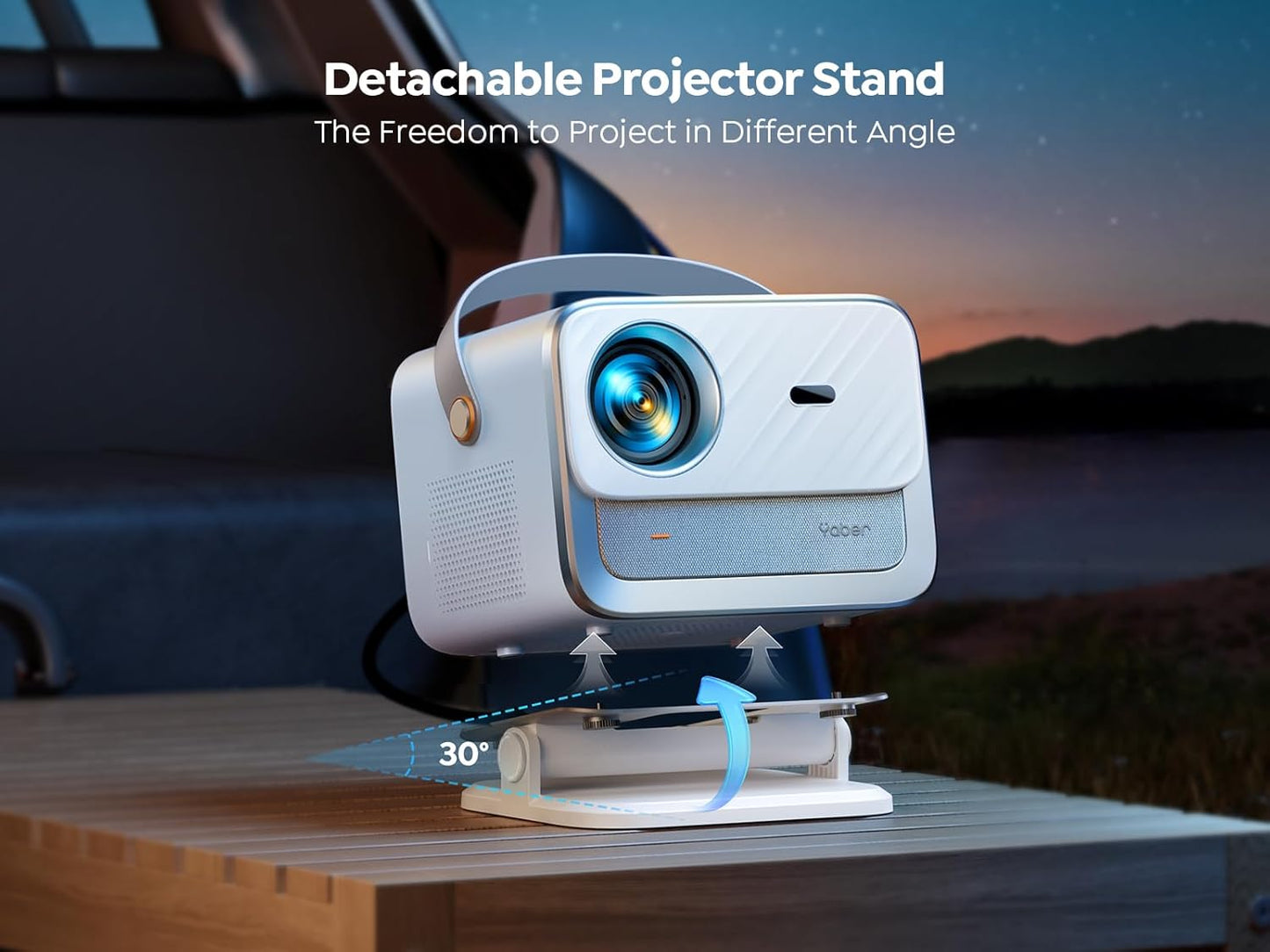 【Official Neflix & Dolby Audio】Projector, Yaber Auto Focus&Keystone Portable Projector, WiFi6 Bluetooth FHD 1080P Smart Video Projector for Home Cinema, Outdoor