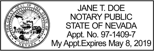 Nevada Rectangular Notary Stamp | Official State Notary Stamp | Official Seals | Meets State Specifications (Nevada, Rectangular Stamp)