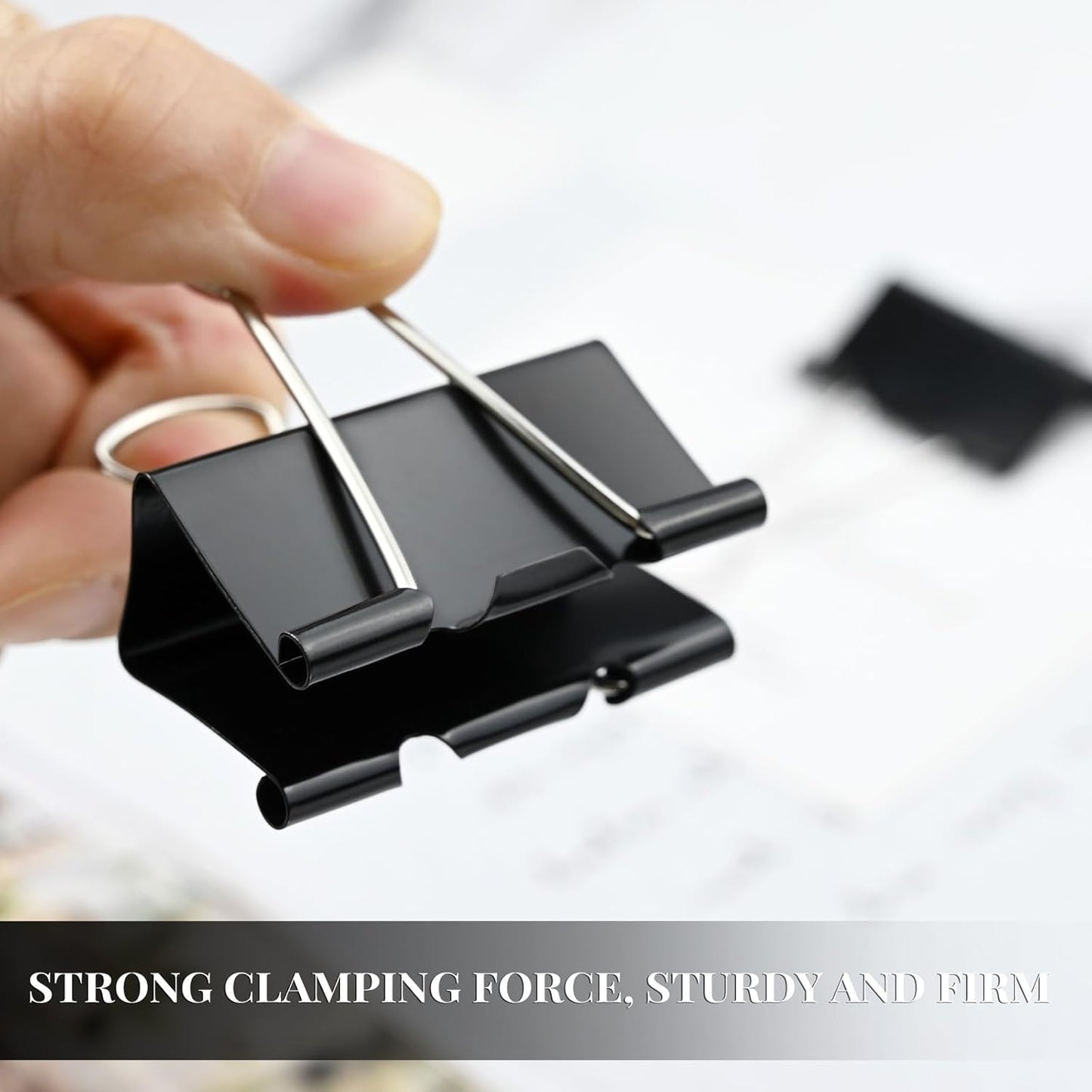 60 Pack Large Binder Clips 1.6 Inch Binder Paper Clip Big Paper Clamps for Office, School, Home