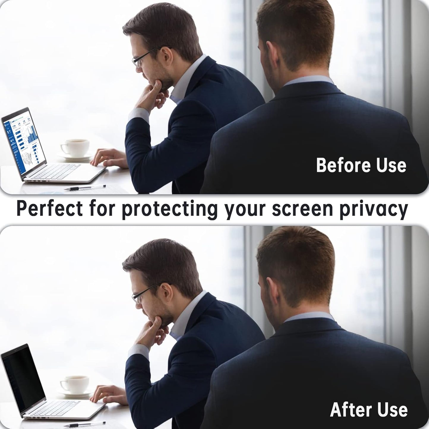 Magnetic Privacy Screen for MacBook Pro 15 Inch (2012-2015), Removable Anti Blue Light Glare Peep Filter Black Out Screen Protector for Mac 15.4 In Laptop Model (A1278 A1286 A1398)