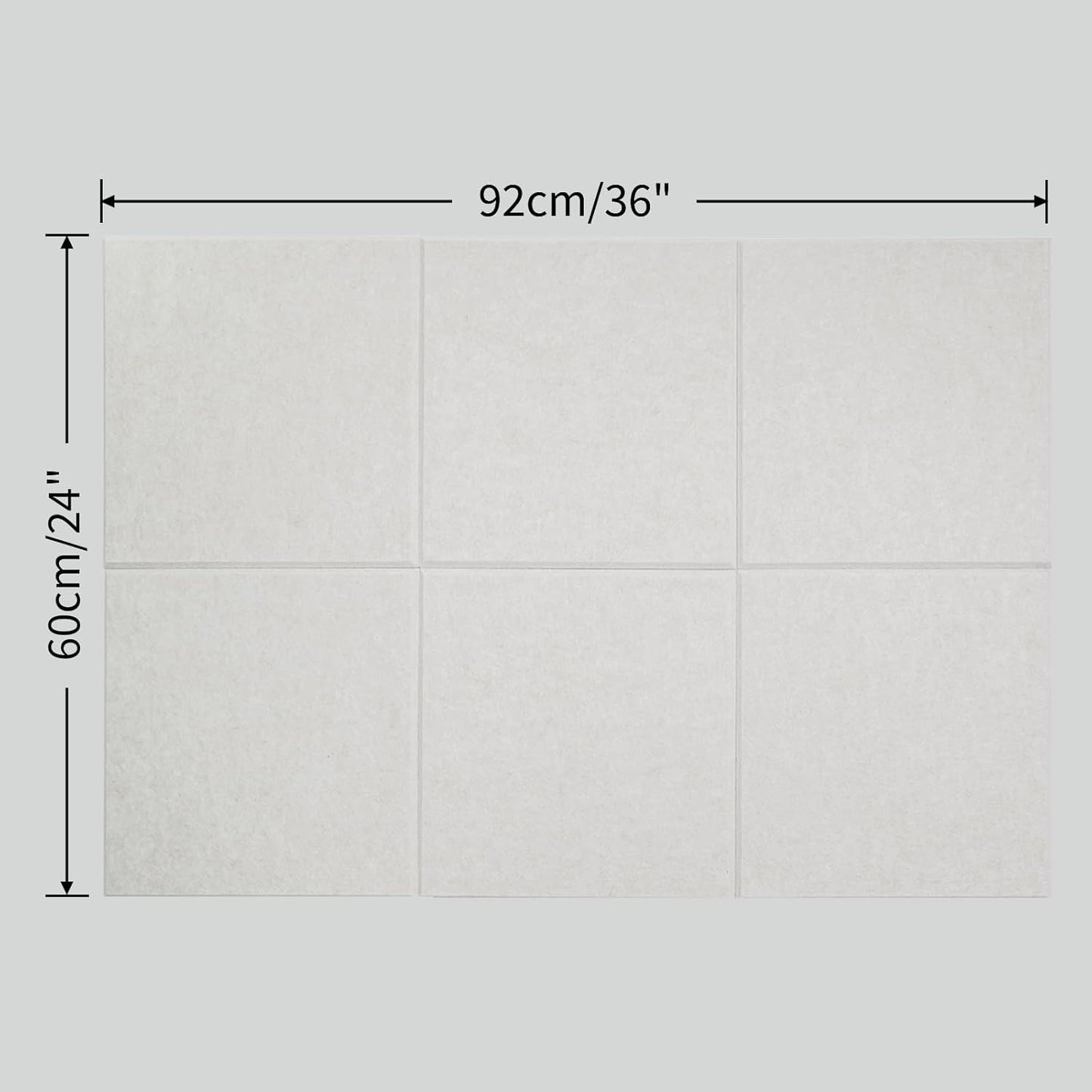 Large Cork Board for Wall 6 Pack, Bulletin Board 36" X 24", Felt Board Wall Tiles with 72 Damage-Free Removable Pads & Push Pins, Alternative Pin Board Cork Board for Office Home, Camel