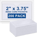 Outus 200 Pack 2.48 x 4.06 Inch Self Adhesive Label Pockets Bulk Plastic Labels by Outus