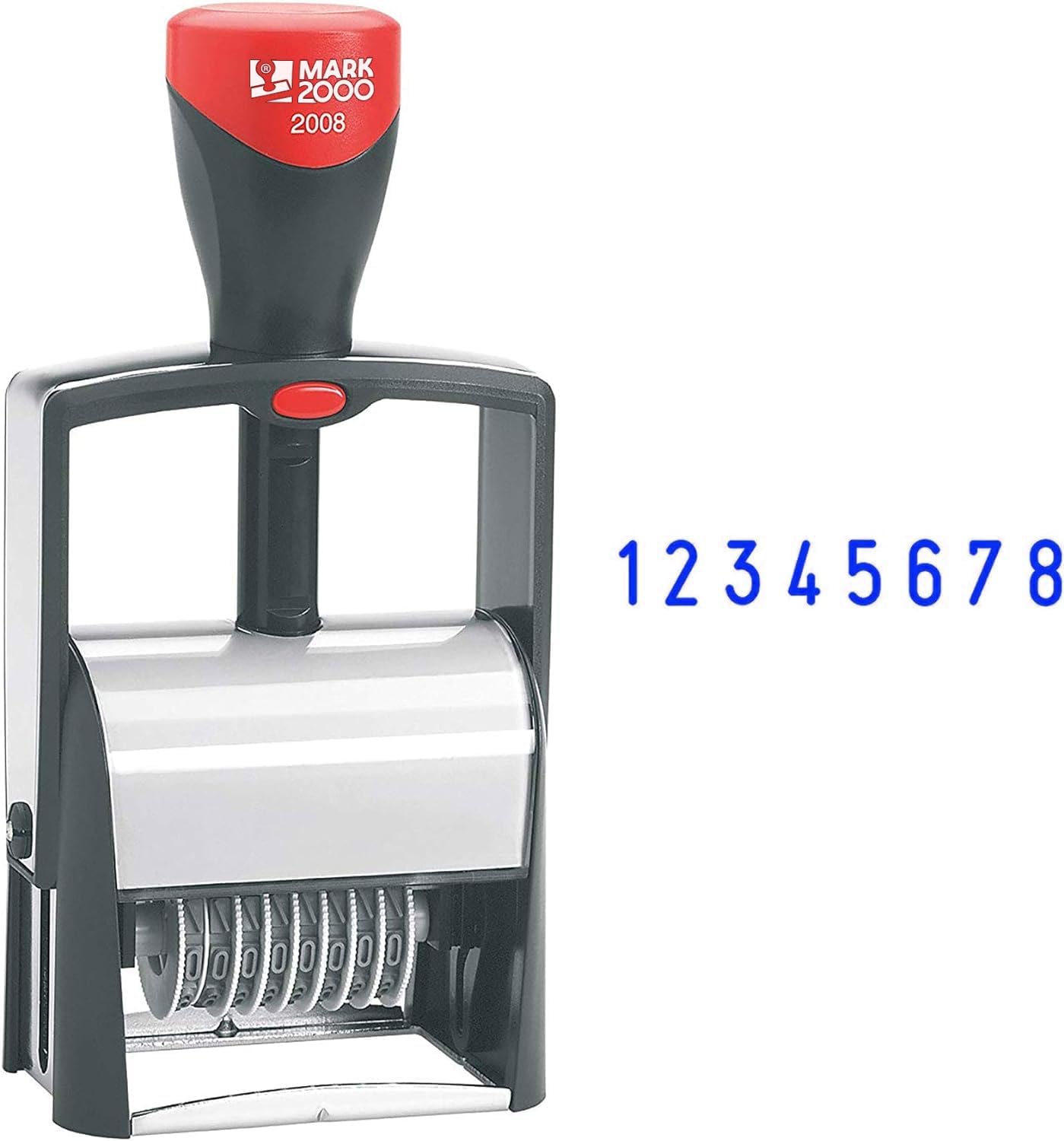 Mark 2000-2008 Self-Inking 8 Band Number Stamp - Blue Color