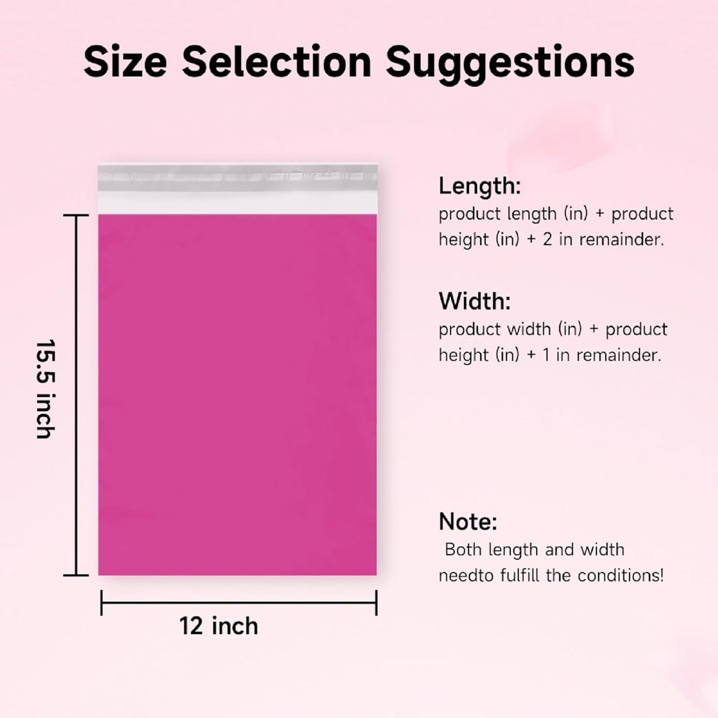 12x15.5 inches 200 Pack Poly Mailers - Self-Adhesive, Lightweight, Tear-Resistant Shipping Bags for Small Business