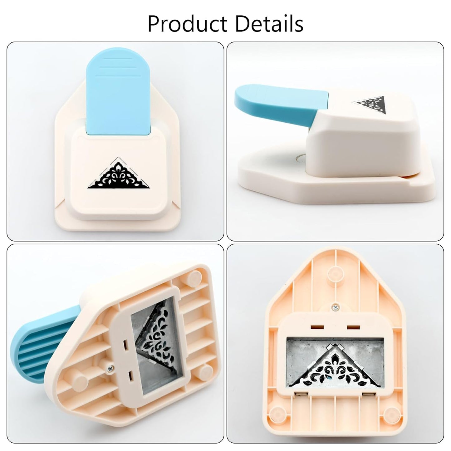 Paper Corner Punch Triangle Shape Flower Pattern, Large Craft Corner Punch Paper Cutter Portable Corner Hole Punch for Srapbooking, DIY Crafts, DIY Crafts, Card Making