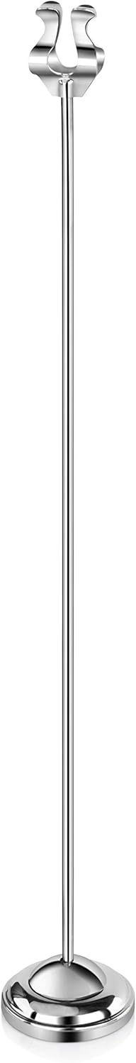 New Star Foodservice 27792 Stainless Steel Table Number Holder/Heavy Casting Base, Set of 6, 12-Inch