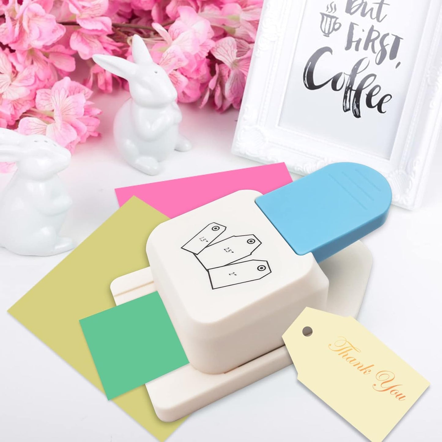 Paper Craft Tag Punch, 1.5, 2 or 2.5 Inch Gift Tag Paper Punches for Scrapbooking Craft Perfurador DIY Puncher (Style C)