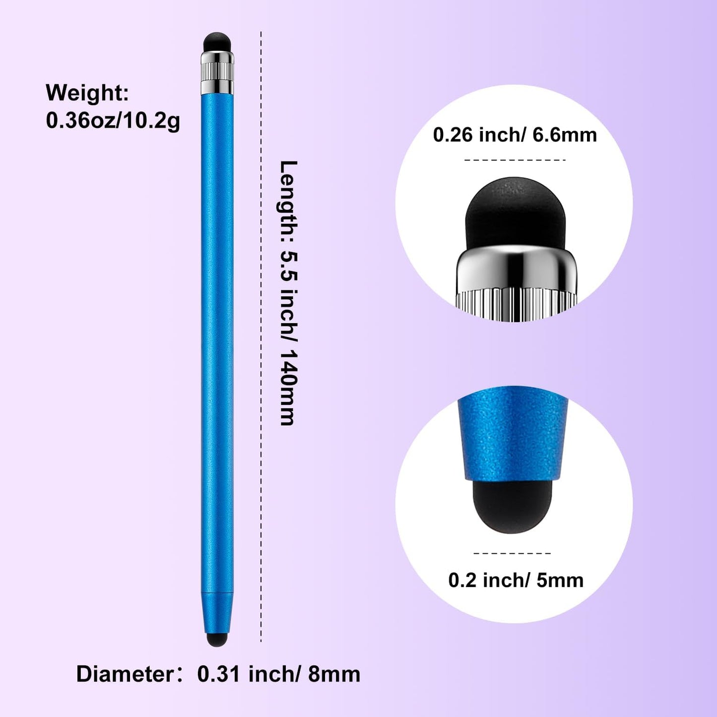 ChaoQ Stylus Pen for Touchscreen, 3pcs High Sensitivity and Precision Stylus Pen for iPad iPhone Android and All Touch Screens (Black/Silver/Blue)