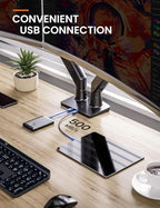 ErGear Dual Monitor Desk Mount up to 40 inches Screens, Max 26.4lbs Capacity - Image 2