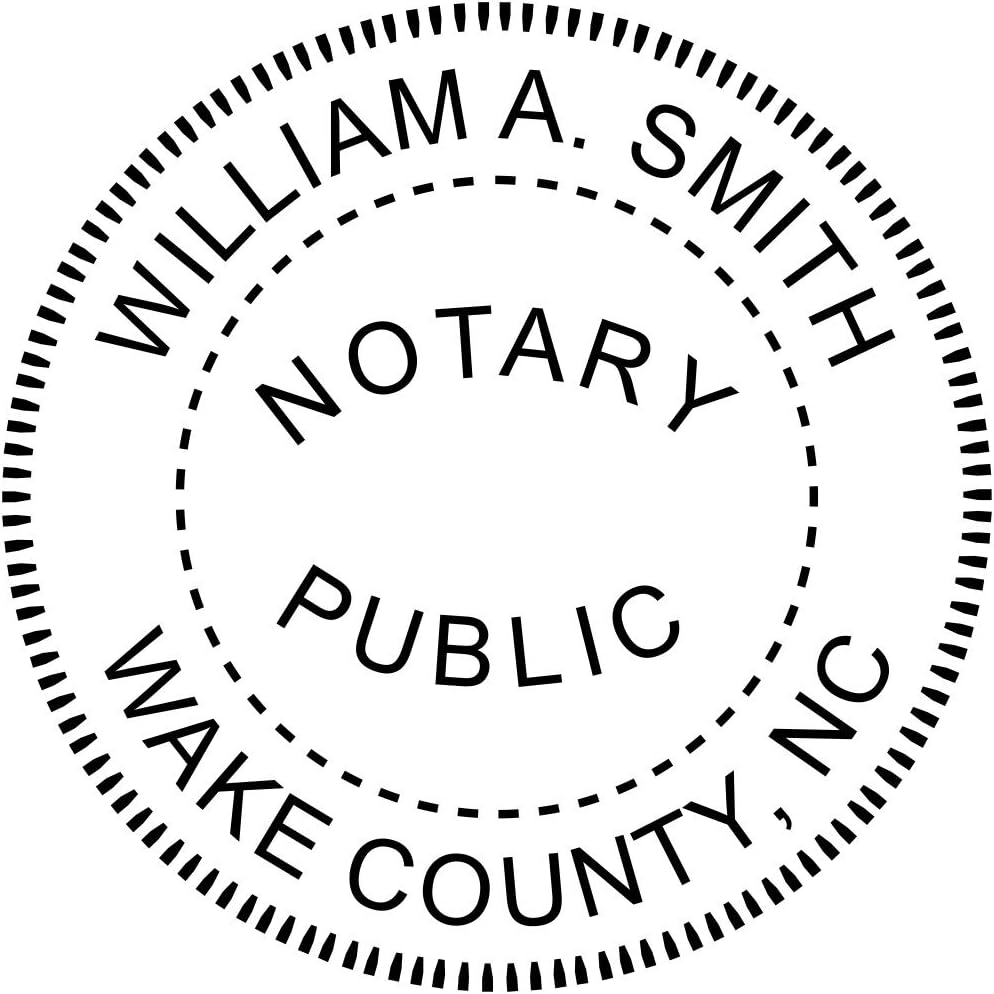 North Carolina Round Notary Stamp | Official State Notary Stamp | Official Seals | Meets State Specifications (North Carolina, Round Stamp)