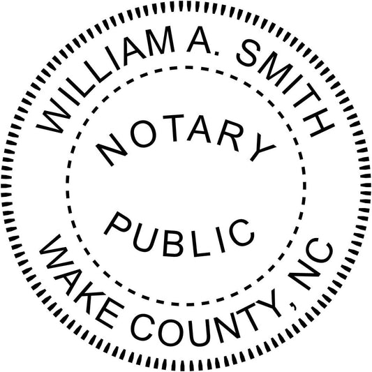 North Carolina Round Notary Stamp | Official State Notary Stamp | Official Seals | Meets State Specifications (North Carolina, Round Stamp)