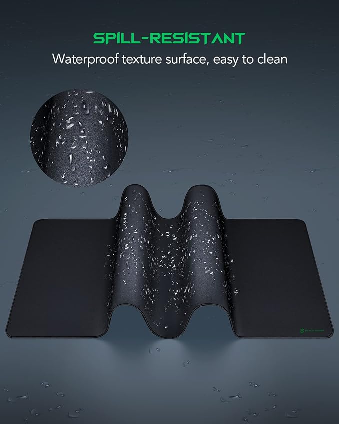 Black Shark Gaming Mouse Pad Desk Mat 47.2” x 23.6”, Oversized Large Mouse Pad - Image 5