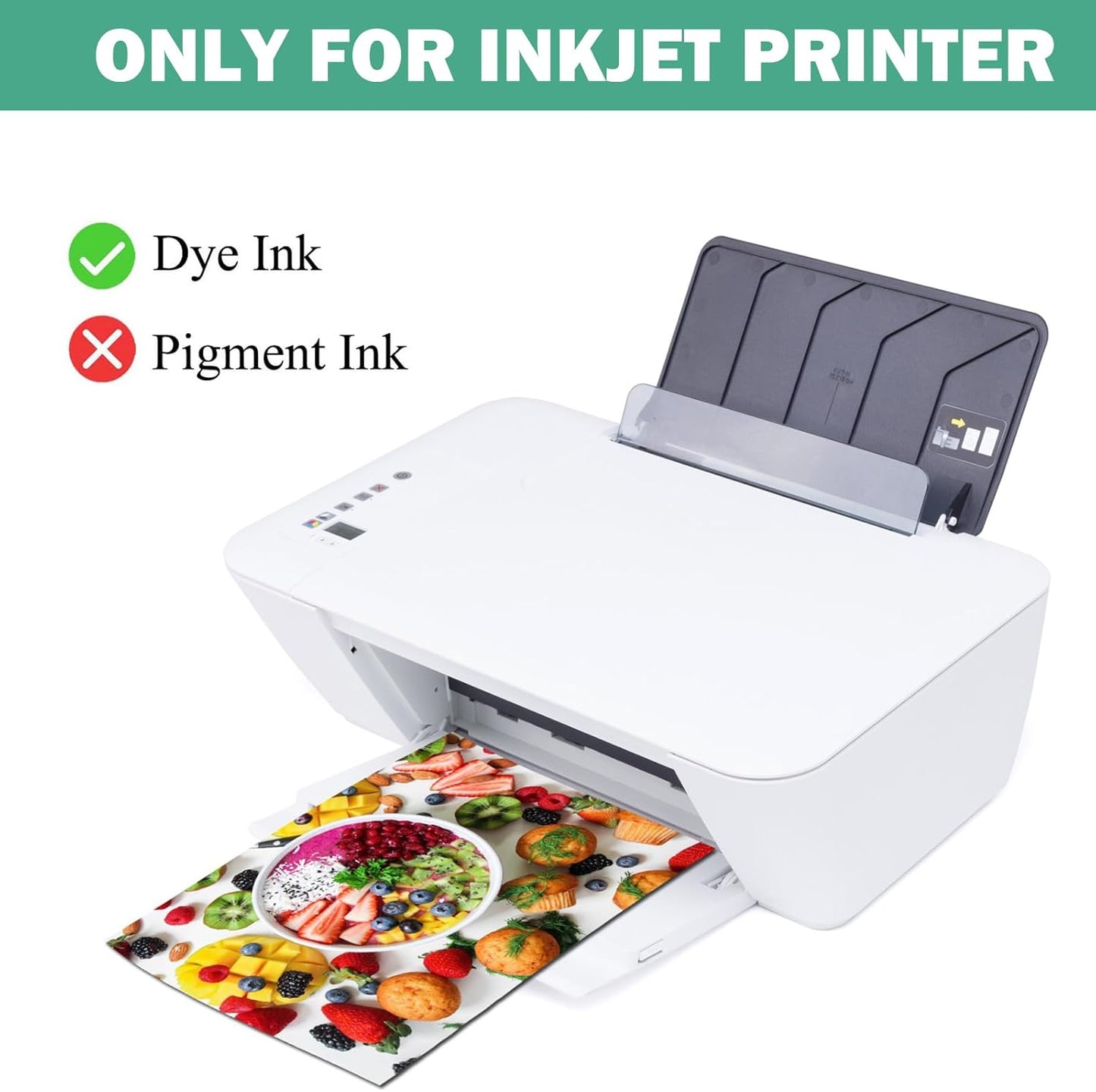 Glossy Photo Paper 4x6, 5x7, 8.5x11, 60 Variety Pack Bulk, Assorted Sizes, Inkjet printer, 52lb/200gsm