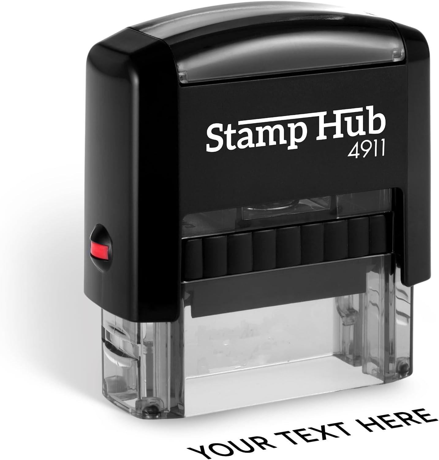 Self Inking Personalized Stamp - 1 Line Custom Stamp, Customizable Office Name Stamp, Ink Stamps for Business - Easy to Change Ink Cartridge, Multiple Ink Color Options - Small
