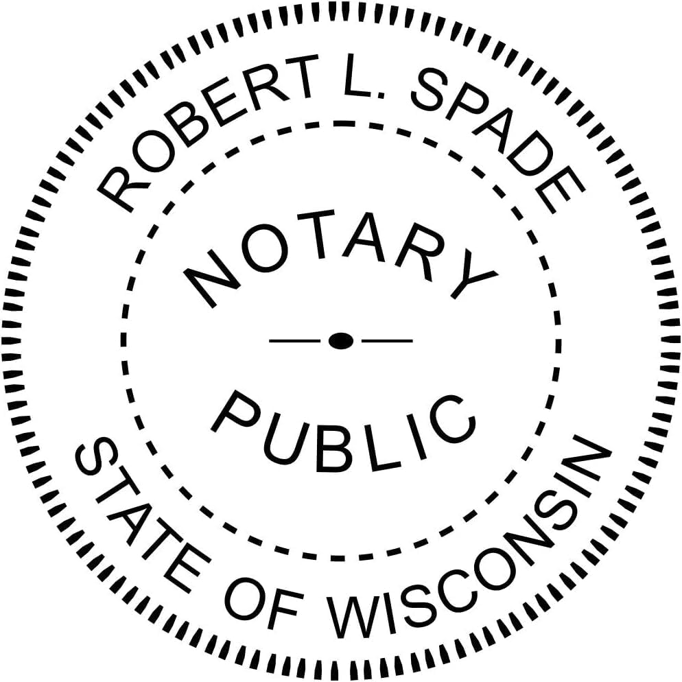Custom Notary Embosser, Customizable for 37 Total States, Embossed Notary Seal | Great for Official Documents and Paperwork | Great Way to Certify Your Documents (Wisconsin)
