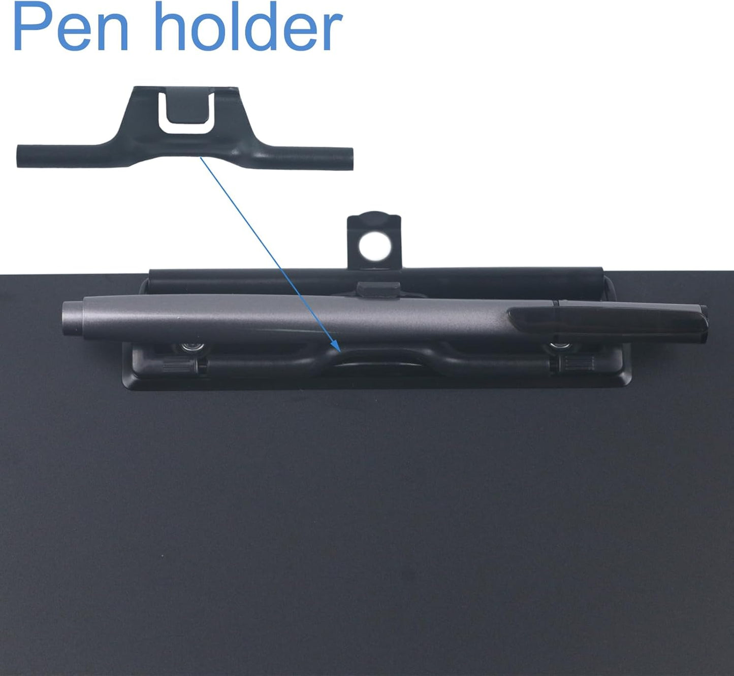 Acocony 11x17 Clipboard Aluminium with Pen Holder Extra Large Clipboard Vertical Super Hard 11 x 17 Clipping Board Black Pack of 1