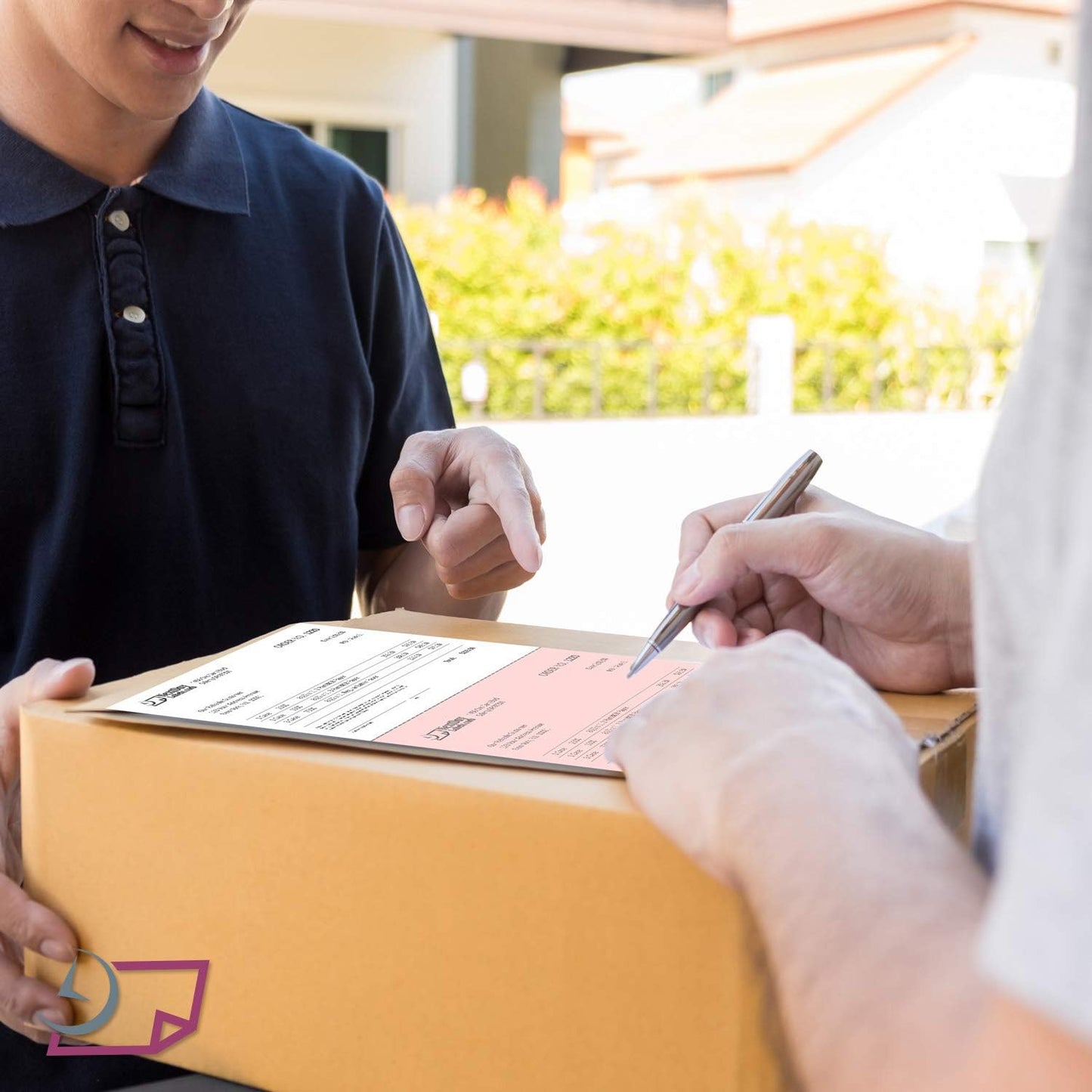 NextDayLabels - Case of 2,500 Sheets 8-1/2 x 11" 2 Part Perforated Paper, Great for Invoices, Receipt, Statement etc. (White/Pink)