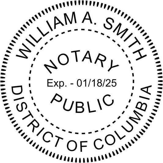 District of Columbia Round Notary Embosser | Official State Embosser | Official Seals | Meets State Specifications (District of Columbia, Round Embosser)