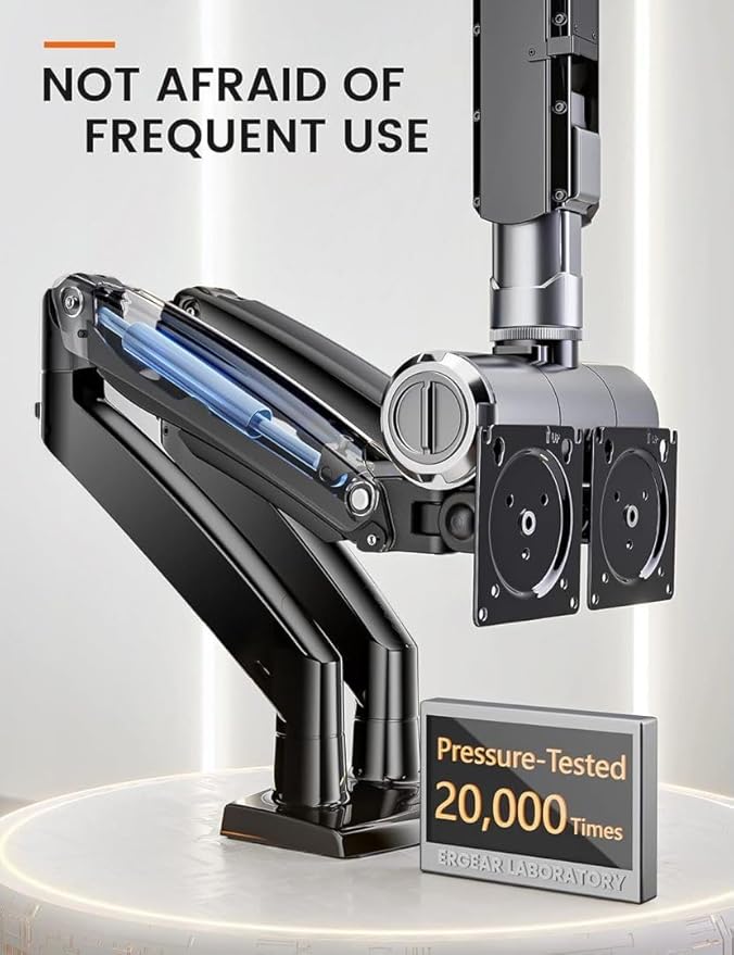 ErGear Dual Monitor Desk Mount up to 40 inches Screens, Max 26.4lbs Capacity - Image 4