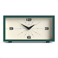 JONES CLOCKS® Odeon Desk Clock | Modern Rectangular Design | Green | Stylish by JONESCLOCKS