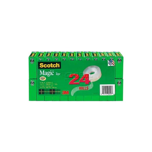 Scotch Magic Tape, 24 Rolls, Numerous Applications, Engineered by Unknown