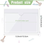 Outus 200 Pack 3 x 5 Inches Self Adhesive Label Pockets Bulk Plastic Labels - Image 2