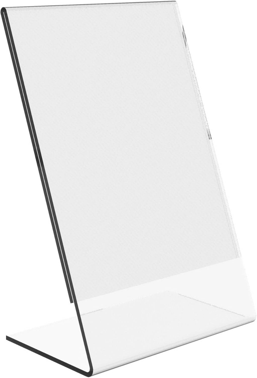 Dazzling Displays Clear Acrylic Slanted Sign Holder 8.5 x 11 Slanted Picture Frame - Premium Acrylic Sign Holder for Office, Retail, Tradeshow 6-Pack