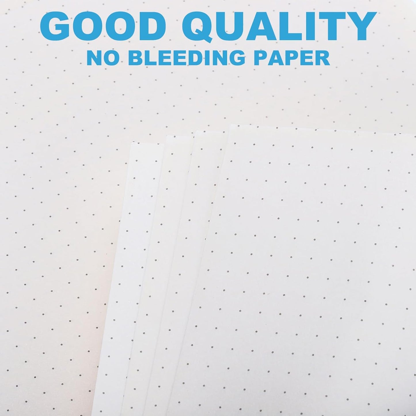 PATIKIL A5 Dot Grid Paper 6-Ring Binder Loose Leaf Planner Filler Paper Planner Inserts, 160 Sheets/320 Pages, Lined
