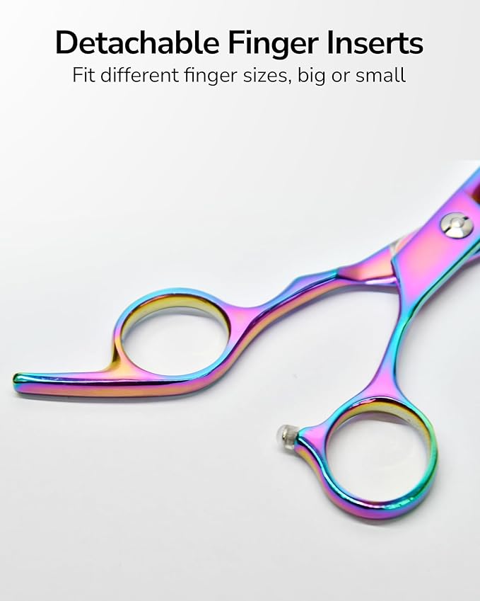 ULG Professional Hair Scissors Kit Right-Hand Razor Edge Barber Scissors Salon - Image 6