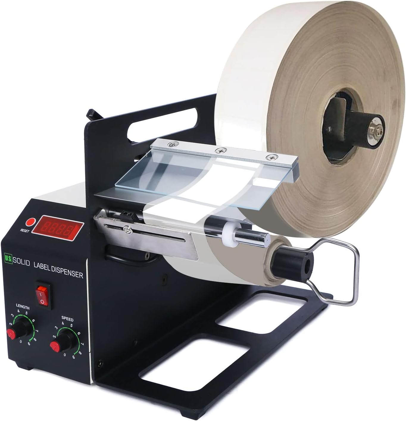 U.S. Solid Automatic Label Dispenser - Industrial Label Machine - Label Dispensing Machine for Printed, Translucent and Opaque Labels - Table Top Label Dispenser (120 MM Width)