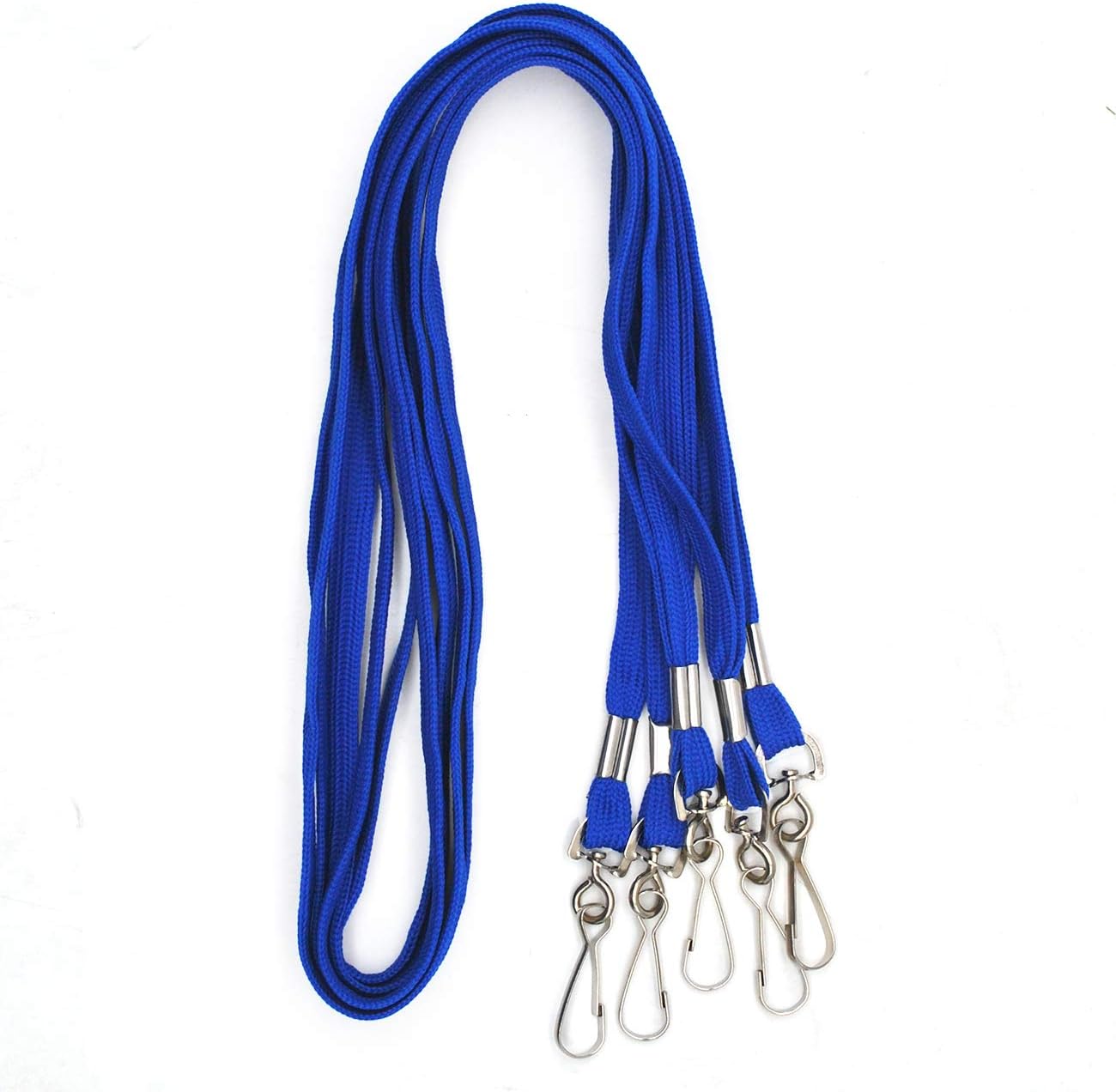 Lanyard 50PCS Lanyards with Swivel Hook clips for ID Name Badge Holder (Blue)