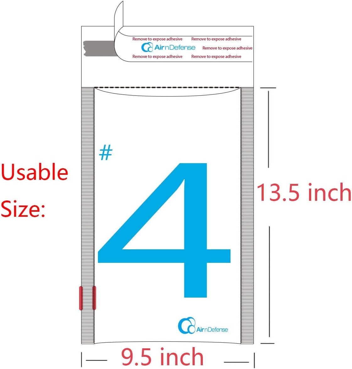 100/200/300/400/500/1000 pcs #4 9.5x14.5 Poly Bubble Padded Envelopes Mailers Shipping Bags AirnDefense (100)