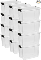 Sterilite 12-Pack 30 Quart Ultra Latch Box, and Closet by Sterilite