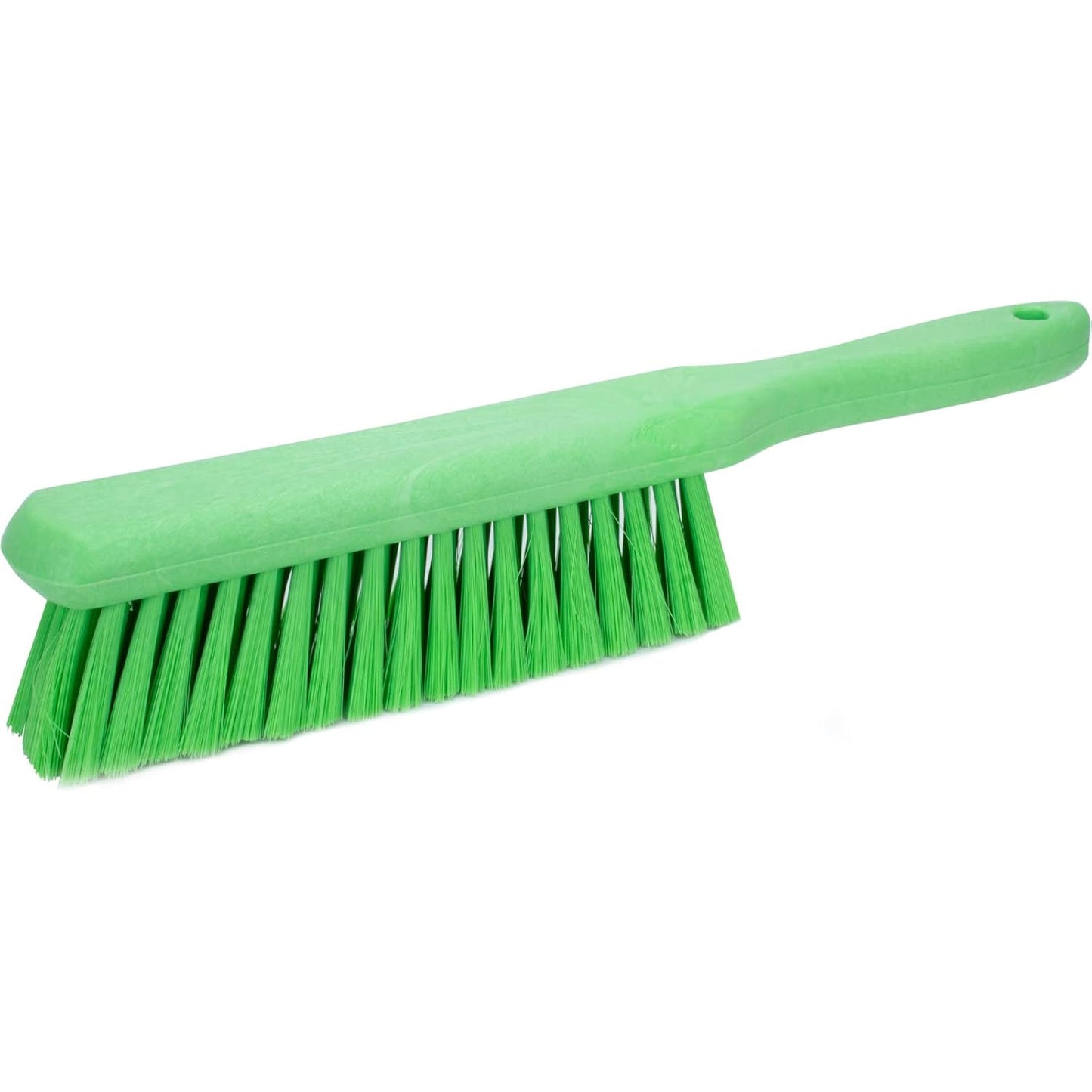 SPARTA Handheld Soft Counter Brush 8 Inch Bristle Span, Multi-Use Dust Brush with 5 Inch Handle for Tables, Countertops, and Delicate Surfaces, Polyester, Lime