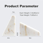 Karibiber Marble Bookends for Heavy Books, Calacatta Decorative Book Ends for - Image 4