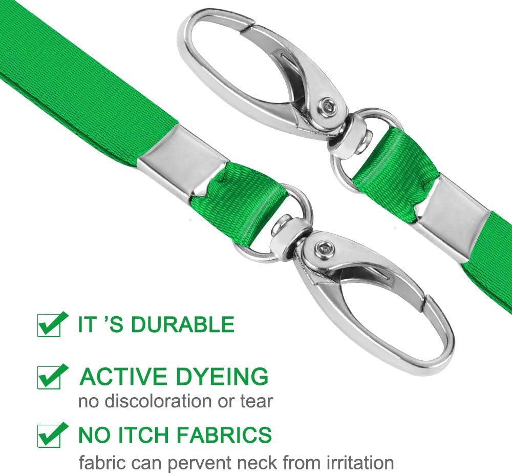 Lanyards for Id Badges Holder Bulk Lanyard with Clip Swivel Hooks for Name Tag ID Badge Holder,Students, Employees