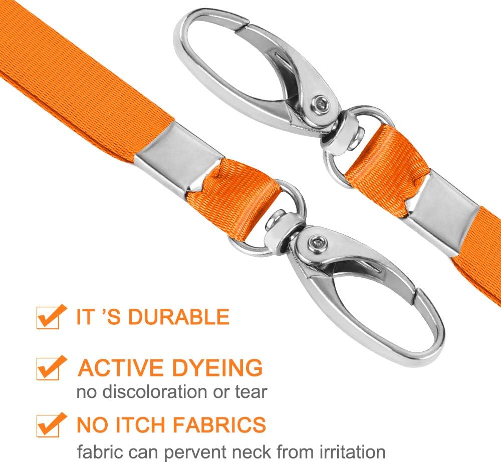 Lanyards for Id Badges Holder Bulk Lanyard with Clip Swivel Hooks for Name Tag ID Badge Holder,Students, Employees