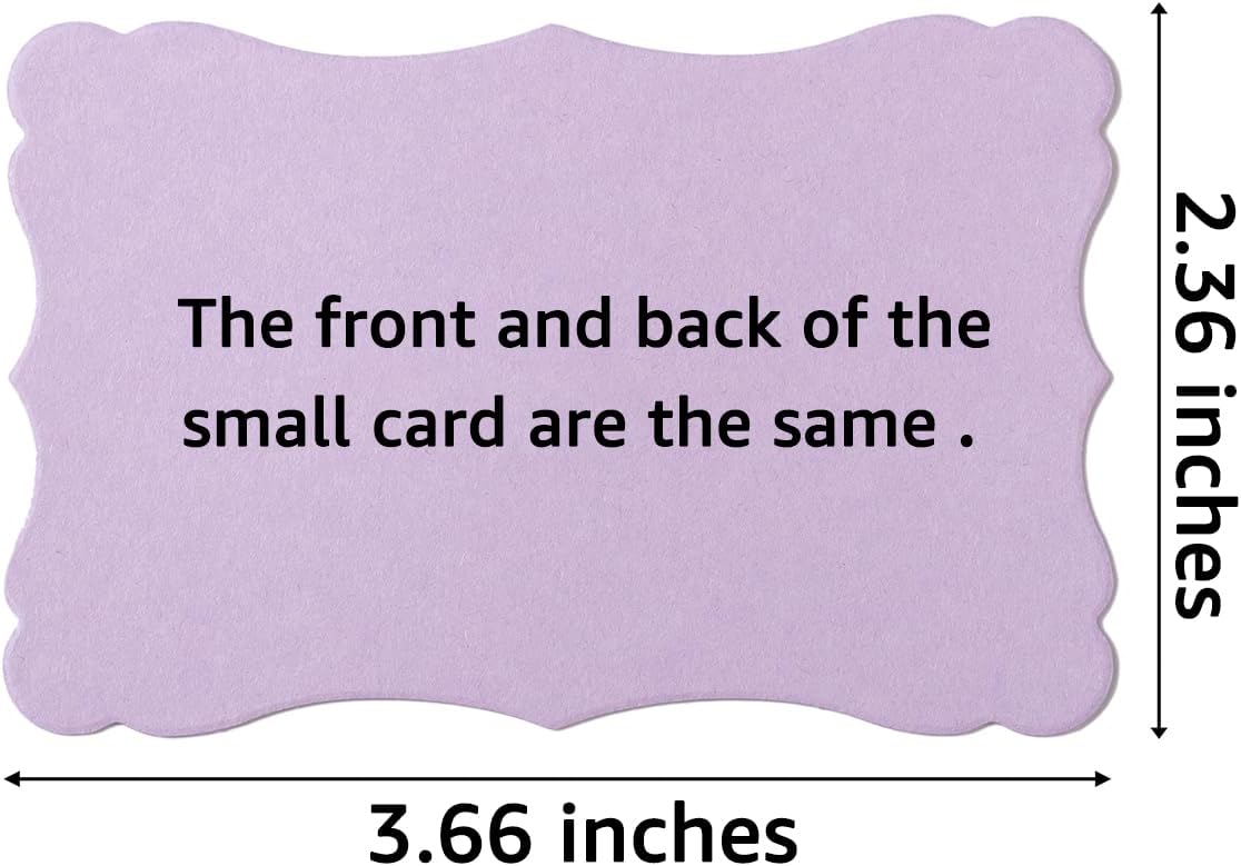 120 Pieces Small Mini Business Cards Vintage Assorted Colors Blank Note Gift for Business Cards, Gift (5 Purple)