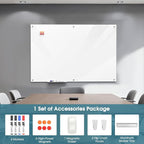 MaxGear Glass Whiteboard Wall Mounted, Frameless Magnetic Dry Erase Board - Image 4