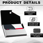 Yexiya 20 Pieces PU Leather Business Card Holder - Image 3