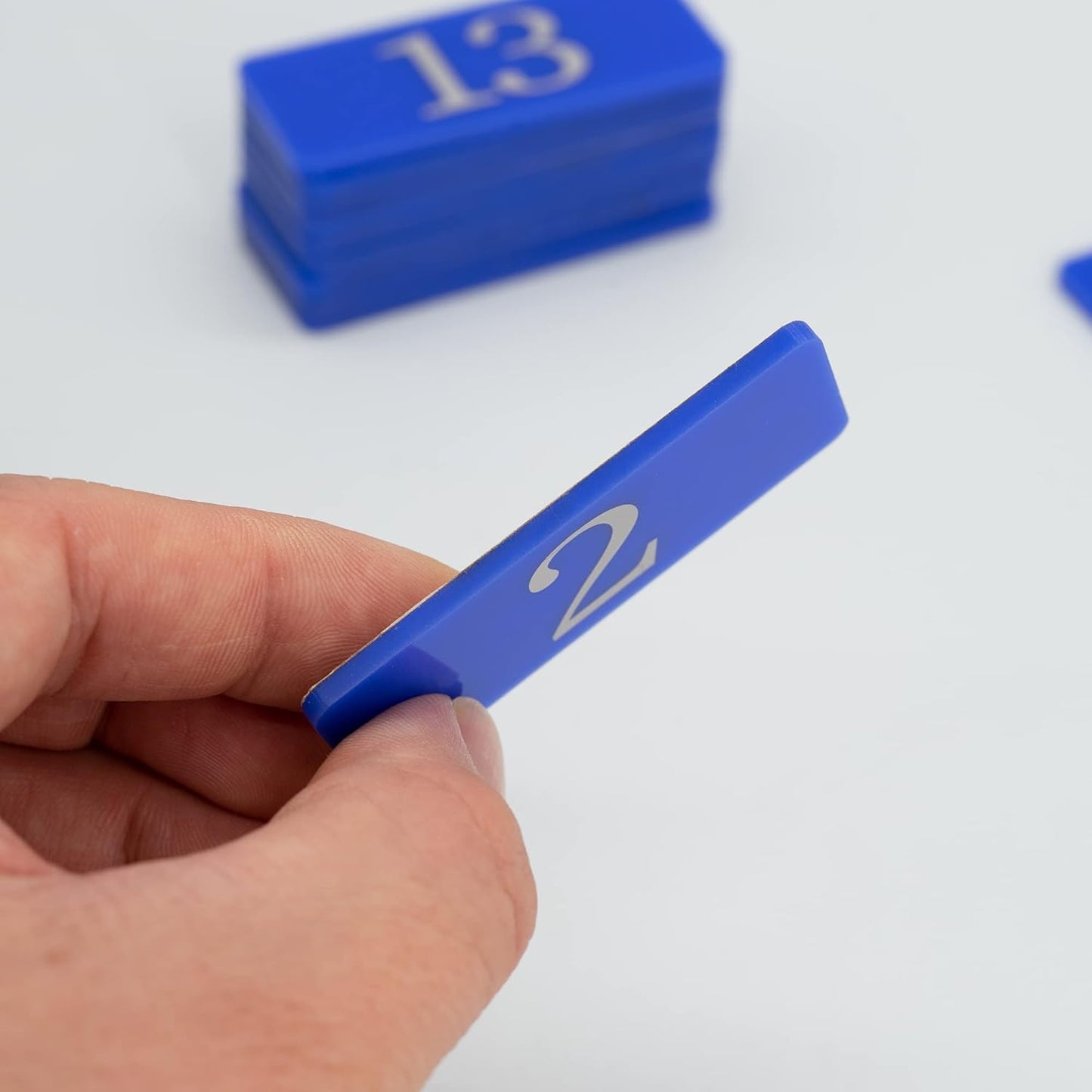 StayMax Plastic Rectangle Locker Numbered Sticker Room Number Table Number (1-25, Blue)
