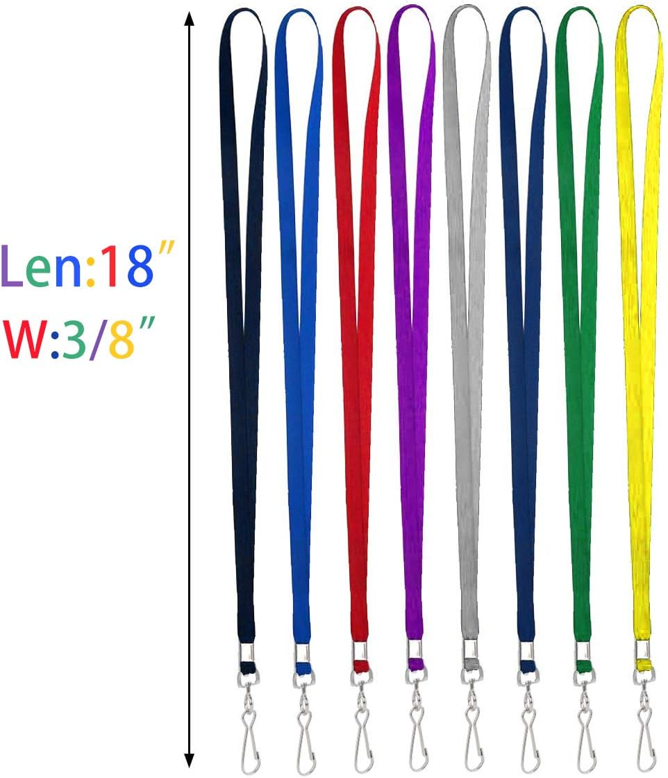 Bird Fiy Green Bulk Lanyards for Id Badges Nylon Neck Flat Lanyard for ID Name Badge Holder/Name Tag (Green, 50Pcs)