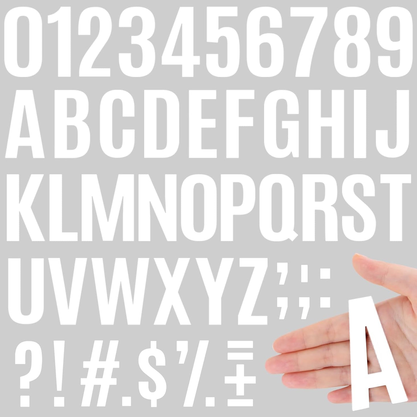 910 PCS 42 Sheets Letter Stickers Large Mailbox Numbers and Letters Self Adhesive Vinyl Waterproof Custom Alphabet Number Stickers for Mailbox Address, DIY Crafts, Door, Windows Decor (3 Inch,White)