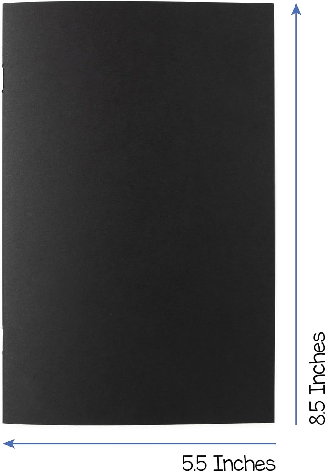 Hygloss Blank Books 5.5 x 8.5 Inches - 10 Pack – Black Color Paperback for Drawing & Writing – Empty Books for Journaling, Sketching or Arts & Craft