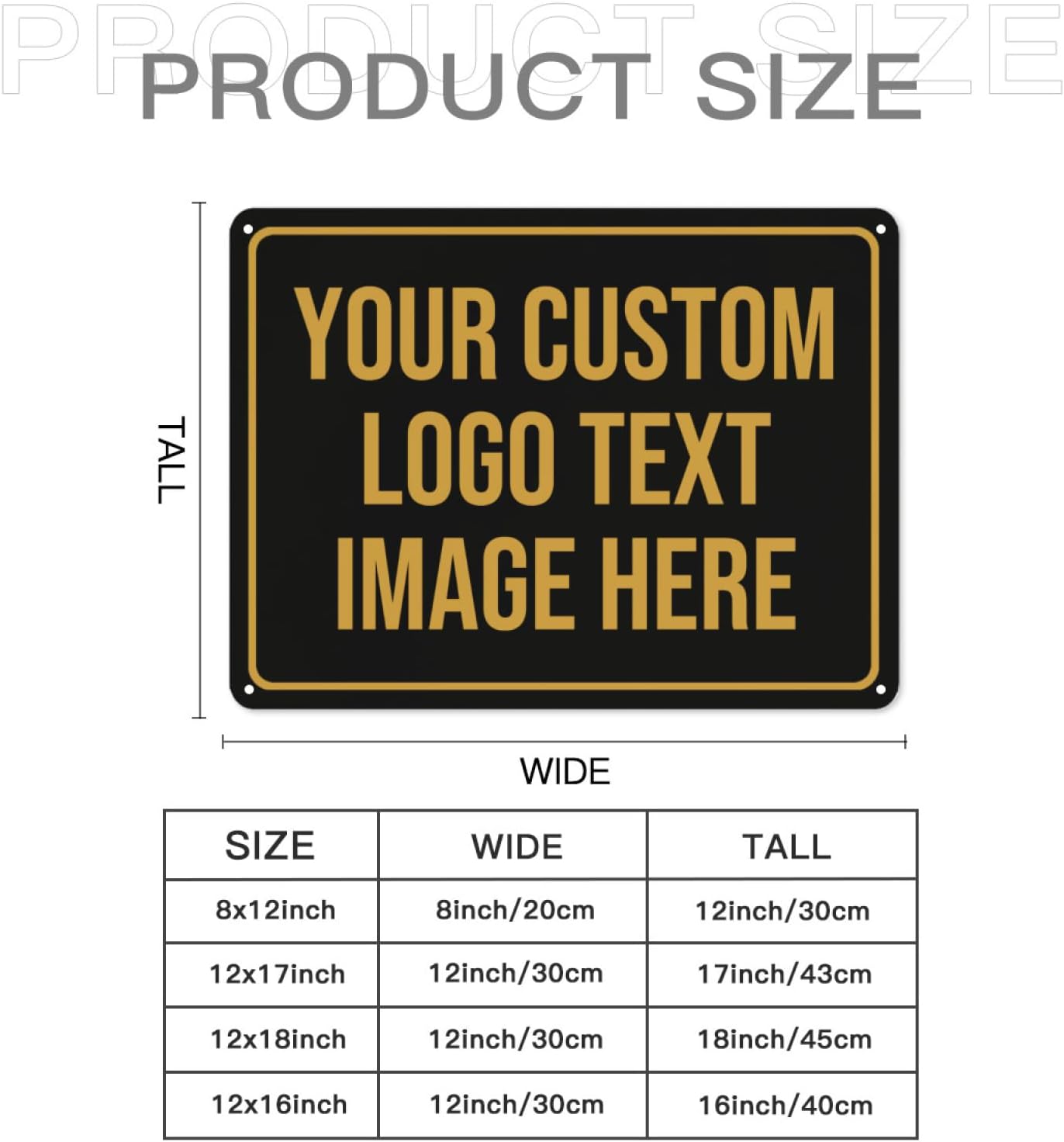 Custom Signs Outdoor Metal Sign Customized Sign - Custom Personalized Metal Signs Make Your Own Sign Add Text Photo Logo For Office Business Workplace Home Bar Indoor Outdoor Use 8"x12"