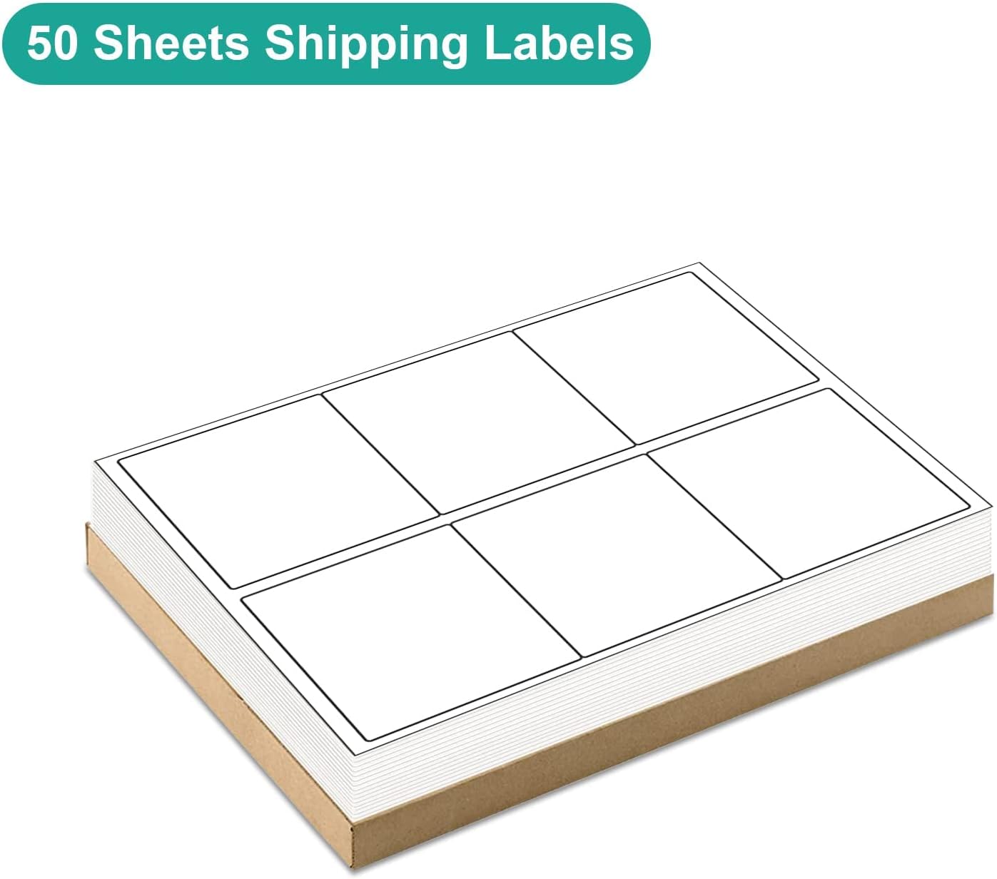 MFLABEL 3-1/3" x 4" Shipping Address Labels, 6-Up, White, 18000 Labels