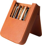 Leather 6 Fountain Pen/Pencil Tray Case, Magnetic Closure - Image 9