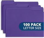 Blue Summit Supplies Purple File Folders, Letter Size, 1/3 Cut Tab, Great Folder by BlueSummitSupplies
