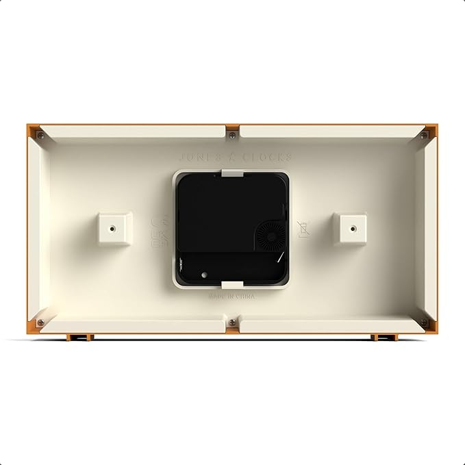 JONES CLOCKS® Odeon Desk Clock | Modern Rectangular Design | Mustard Yellow | - Image 7