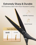 ULG Hair Cutting Scissors Thinning Shears Kit Professional Barber Hairdressing - Image 2